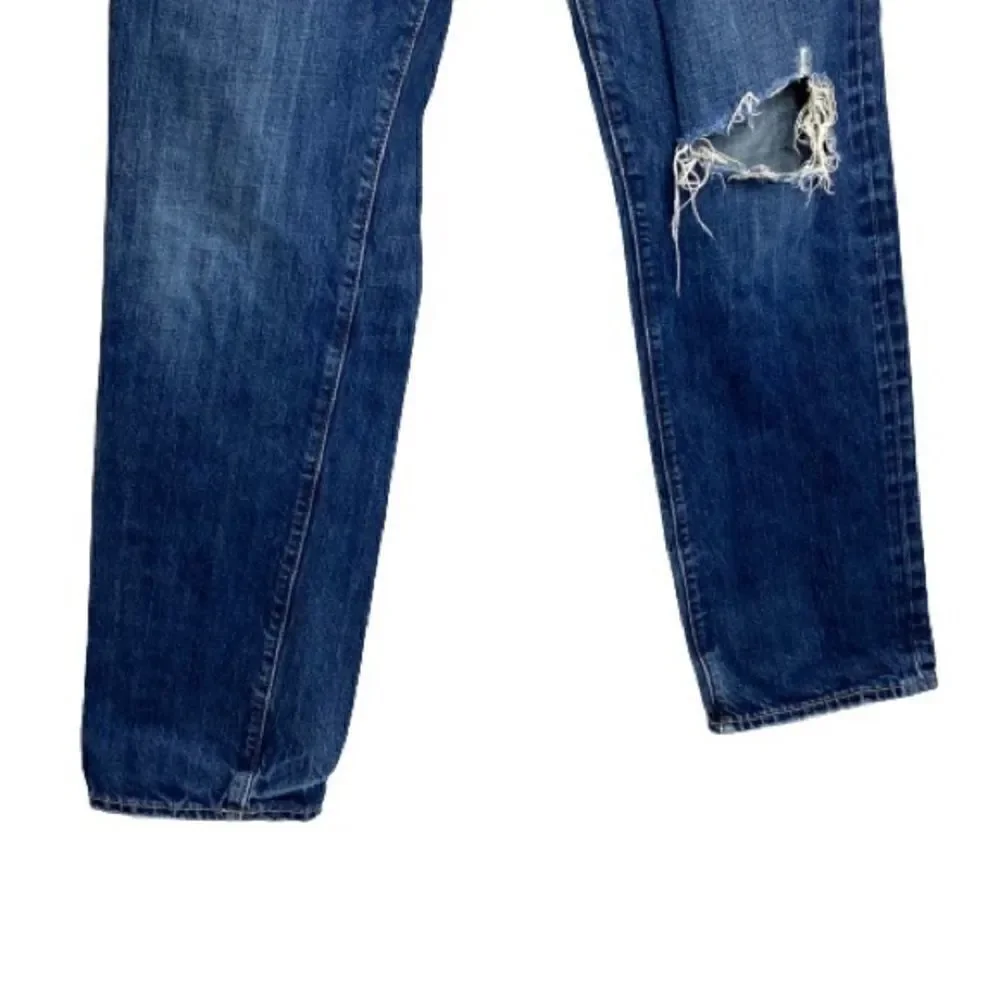 Abercrombie & Fitch button fly slim straight distressed jeans 30 X 30